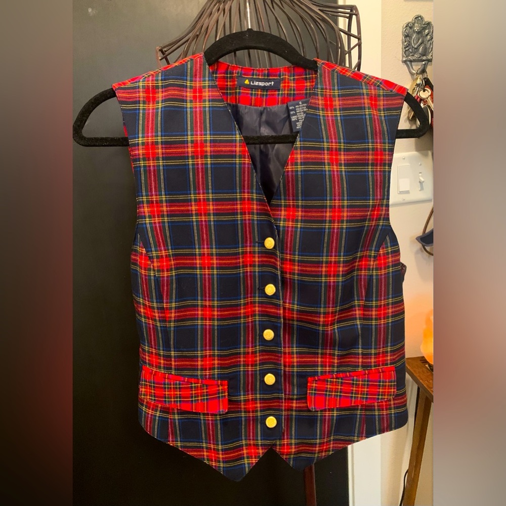 Liz Claiborne Sport Vest, Tartan
